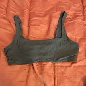Aerie Olive Green Scoop Neck Bikini Top